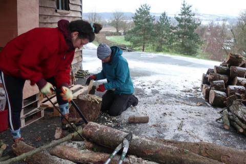 Cutting firewood