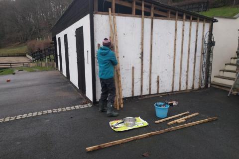 Dismantling the old stable